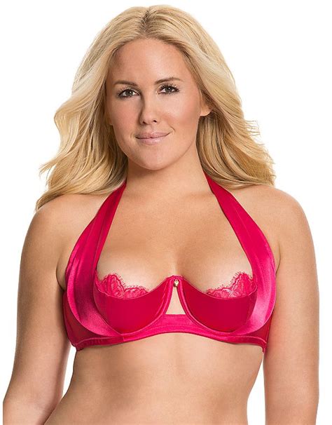 Full Figure Quarter Cup Halter Bra By Cacique Lane Bryant Lingerie Cute Undies Pinterest