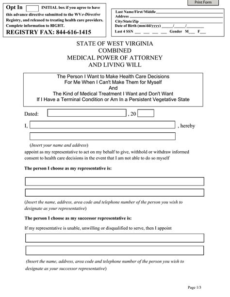 Free Medical Power Of Attorney Forms