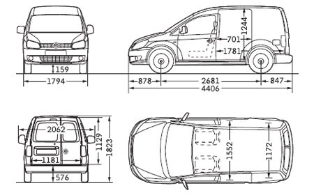 VW Caddy Panel Van Dimensions Volkswagen Vans And Commercial Vehicles