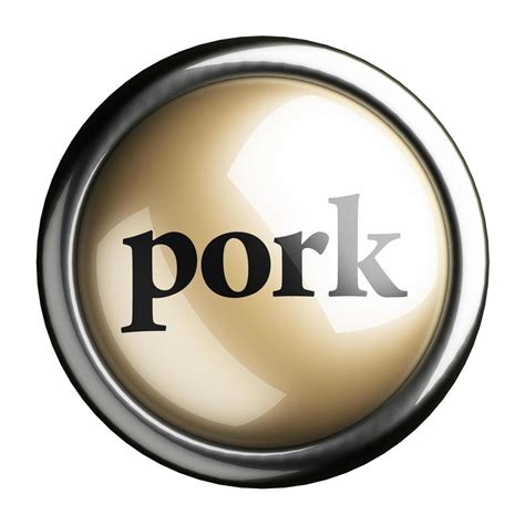 Pork Word On Isolated Button Stock Photo At Vecteezy