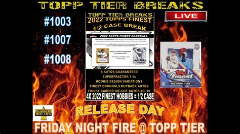 Friday Afternoon Fire Topp Tier Topps Finest Case Breaks