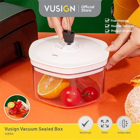 Jual Deli Kotak Toples Penyimpanan Makanan Kedap Udara Vacuum Storage