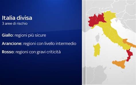 Il Nuovo Dpcm L Italia Divisa In Zone Rosse Arancioni E Gialle