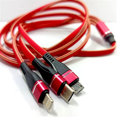 3 In 1 Flat Usb Cable 12m Mr It