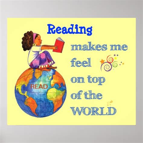 Reading on Top of the World! Poster | Zazzle