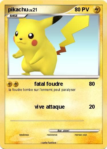 Pokémon pikachu 5106 5106 fatal foudre Ma carte Pokémon