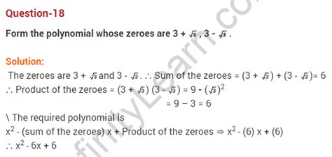 Polynomials Class 10 Extra Questions Maths Chapter 2 Sri Chaitanya