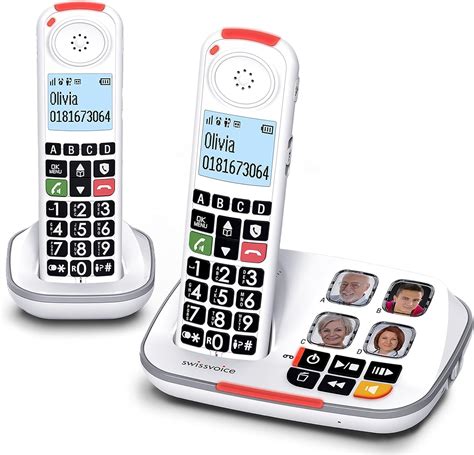 swissvoice Xtra 2355 Duo téléphone sans Fil DECT à Larges Touches avec