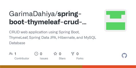 Github Garimadahiya Spring Boot Thymeleaf Crud Web App Crud Web