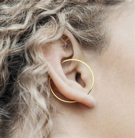 Modern Gold Earring Gold Ear Cuff Ear Cuffs Geometric Etsy