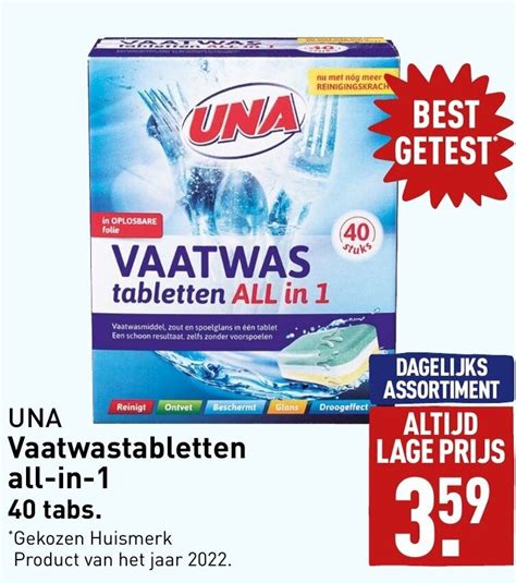 Una Vaatwastabletten All In Tabs Aanbieding Bij Aldi