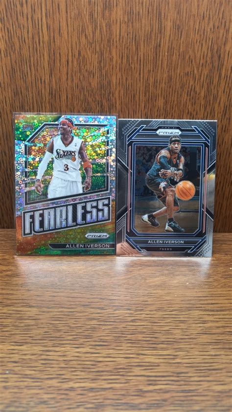 目立った傷や汚れなしallen iverson 2022 23 panini basketball prizm NBA 2枚セットの落札