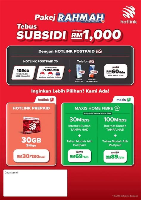 Pakej 5G Rahmah Beli Telefon 5G Hanya RM120 Untuk B40 RM240 Untuk