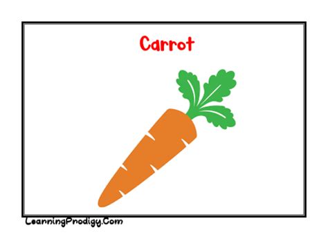 flashcards  kids vegetables flashcards learningprodigy flashcards