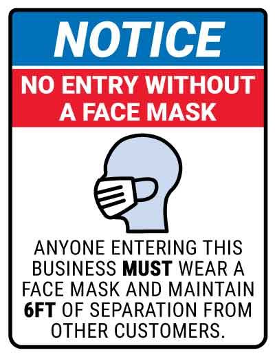 Face Mask Required Sign Bpi Custom Printing