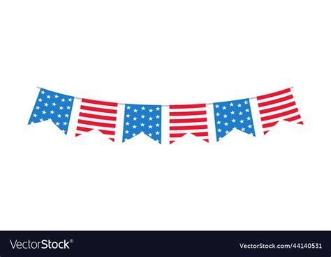 4 th of july american flag for celebrating Vector Image