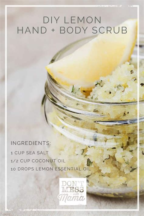 Diy Zesty Lemon Body Scrub Dont Mess With Mama Recipe Diy Sugar