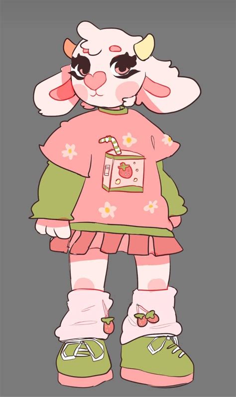 Strawberry Cow Fursona By Yuiflowy On Deviantart