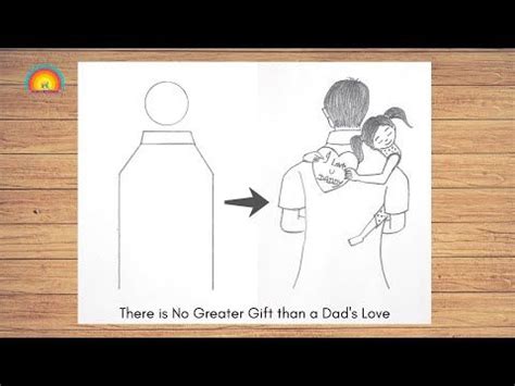 Father S Day Special Drawing How To Draw Father And Daughter Step