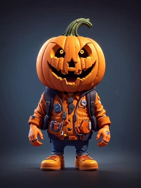 Premium AI Image A Playful Pumpkin Character Design With Arms Legs