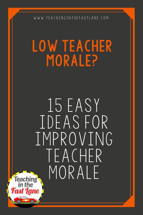 15 Ideas For Improving Teacher Morale Teacher Morale Teacher