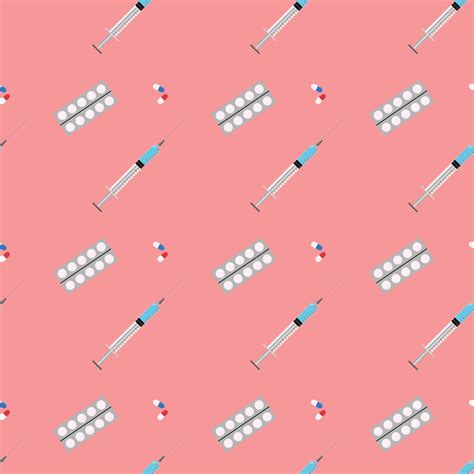 Medicine background hospital. Clinic concept modern seamless pattern ...