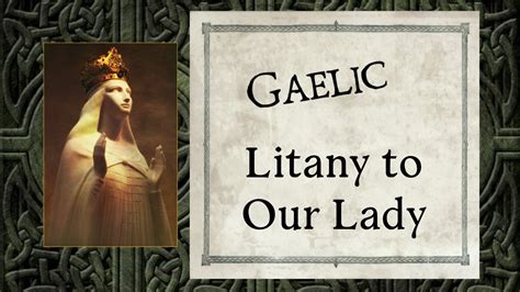 GAELIC Litany To Our Lady Irish Prayer To Mary With Celtic Harp YouTube