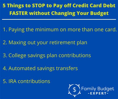 Things To Stop If You Want To Pay Off Credit Card Debt Faster Without