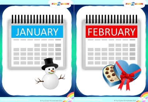 Free Months of the Year Flashcards - Fun2Learn