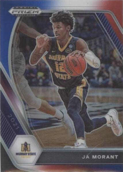 2021 22 Panini Prizm Draft Picks Red White Blue Prizm 64 Ja Morant