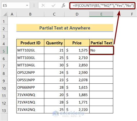 How Do You Check If A Cell Contains Partial Text From Another Cell In