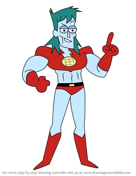 Step By Step How To Draw Captain Planet From Ok Ko Lets Be Heroes