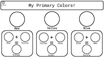 Learn Primary Colors | Color Mixing by Learning Zip | TPT