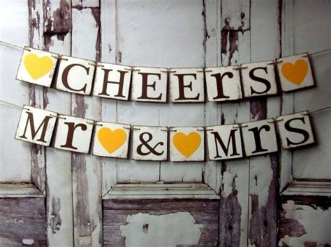 Wedding Decorations -wedding Banners -CHEERS -MR & MRS-Sweetheart Table ...