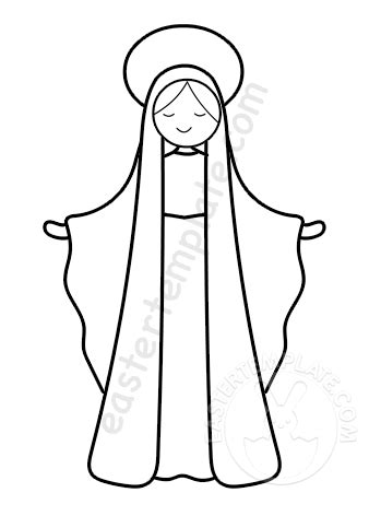 Immaculate Conception coloring page | Easter Template