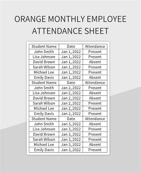 Free Employee Attendance Sheet Monthly Templates For Google Sheets And Microsoft Excel - Slidesdocs