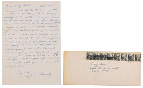 John F Kennedy Jr Autograph Letter Signed