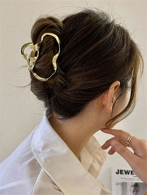 Pc Metal Hair Claw Clip Large Size For Women S Updo Hairstyles