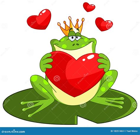 Frog Prince With Heart Stock Vector Illustration Of Celebrate 18251463