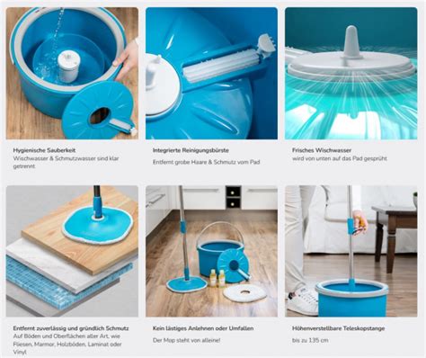 Livington Clean Water Spin Mop Effektive Bodenreinigung Mit Frischwa