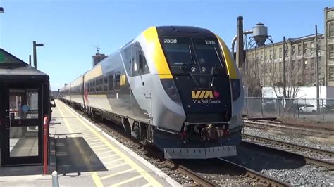 Via Rail Canada S Siemens Charger Test Train Departs Kitchener Station