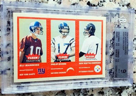 Eli Manning Ben Roethlisberger Rivers 2004 Fleer Trio Rookie Card RC