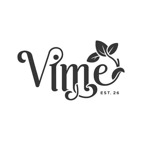 Logo Design For Vine Elegant Text with Vine Symbol on Clear Background ...