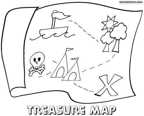 Treasure Map Coloring Pages For Kids - Coloring Home