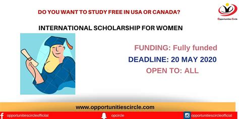 International Scholarship For Women In Usa Or Canada Fully Funded