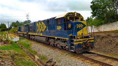 Trem Carga Geral KCP Liderado Pela Locomotiva GE U23CA 3608 3