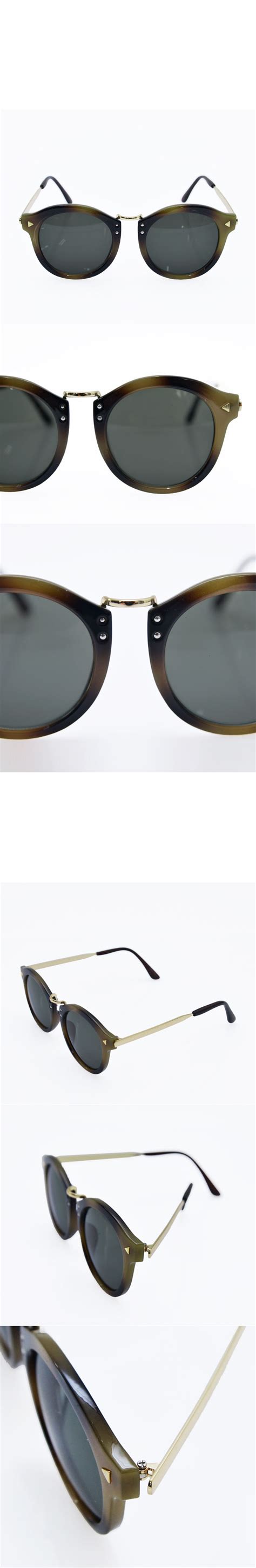 Accessories Sunglasses And Glasses Euro Chic Teardrop Gold Rivet Sunglasses 73