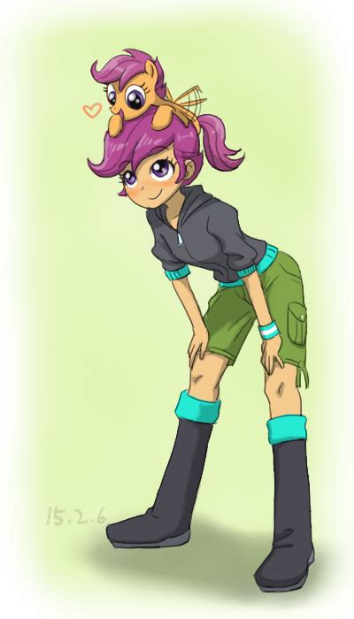 Safe Artist Ta Na Scootaloo Human Pony Equestria Girls