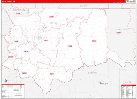 Maps of Bryan County Oklahoma - marketmaps.com