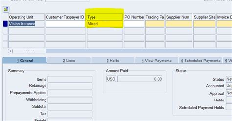 Oracle Application S Blog Mixed Invoice In Oracle Payables